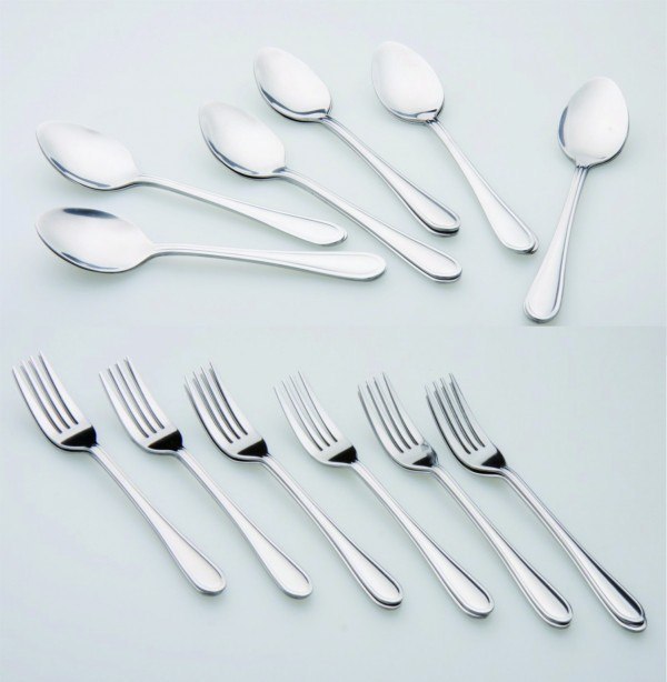 24 ช้อนชา ส้อมชา สเตนเลส 1 โหลคู่ (24ชิ้น)
