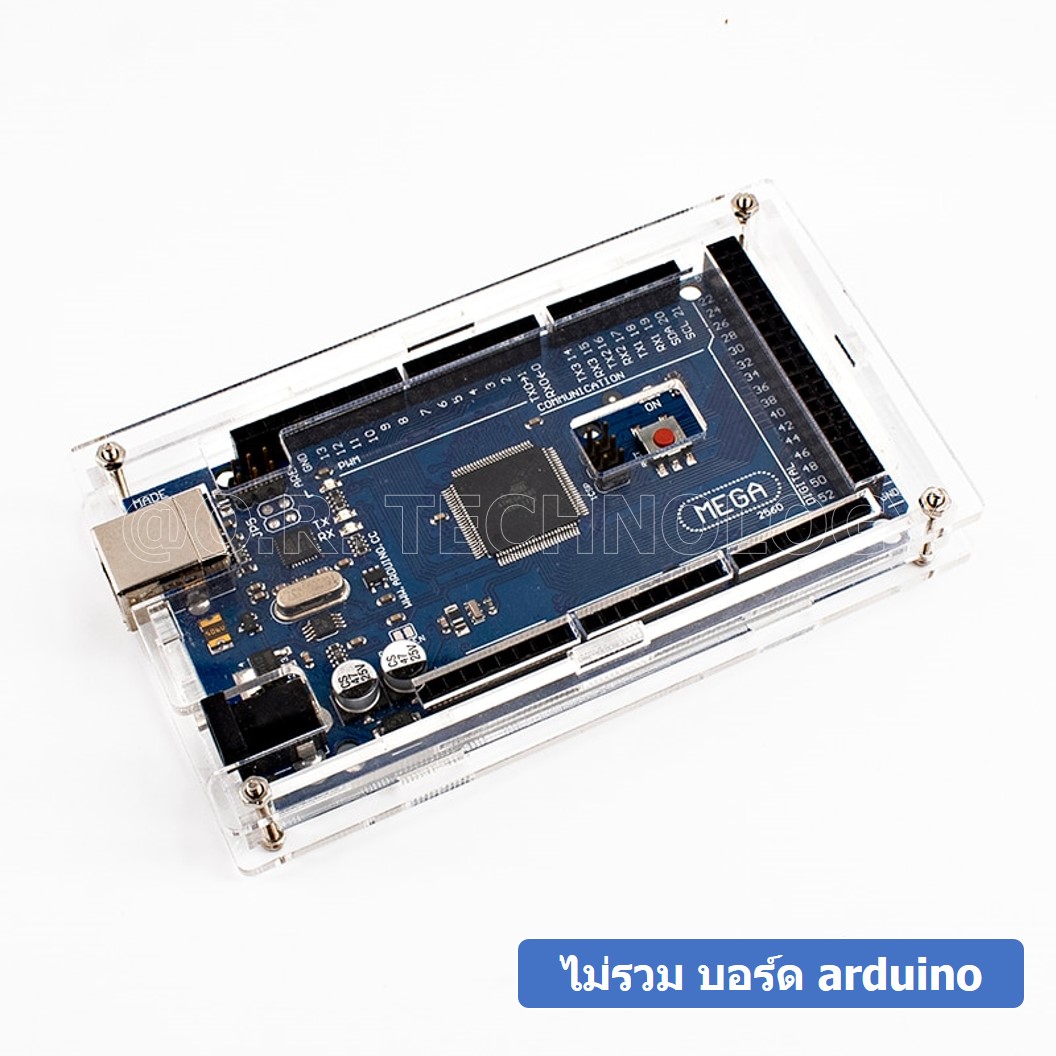 (1ชิ้น) AC074 เคสอาร์ดูโน่ MEGA2560 Arduino case เคสอะคริลิค กรอบใส่ arduino MEGA 2560 R3 Acrylic Case with Sticker and Instruction