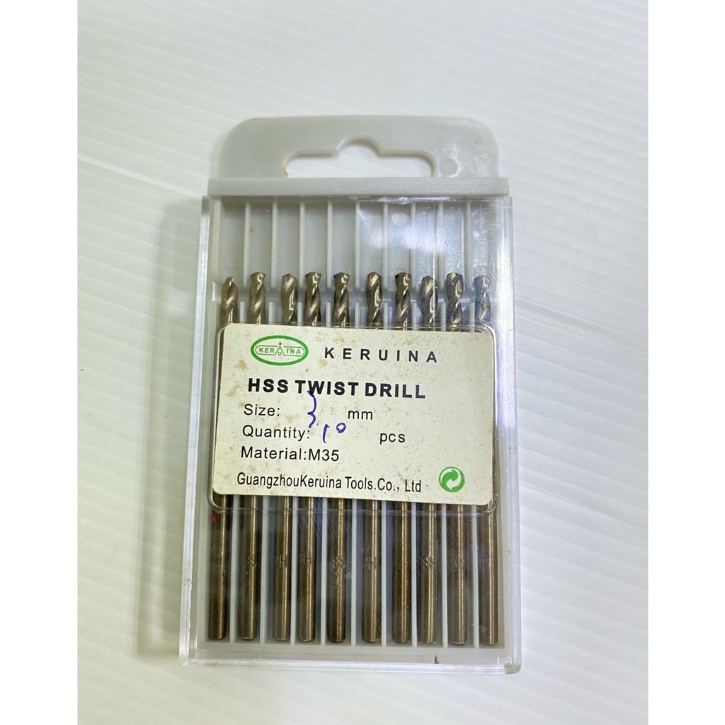 ดอกสว่านเกรดสูงCOBOLT M35 สีทอง ขนาด 3.0 มม. (ราคารวมแวท) สามารถเจาะสแตนเลส ขายส่งราคาถูก!! {รหัสสินค้า1300220701}