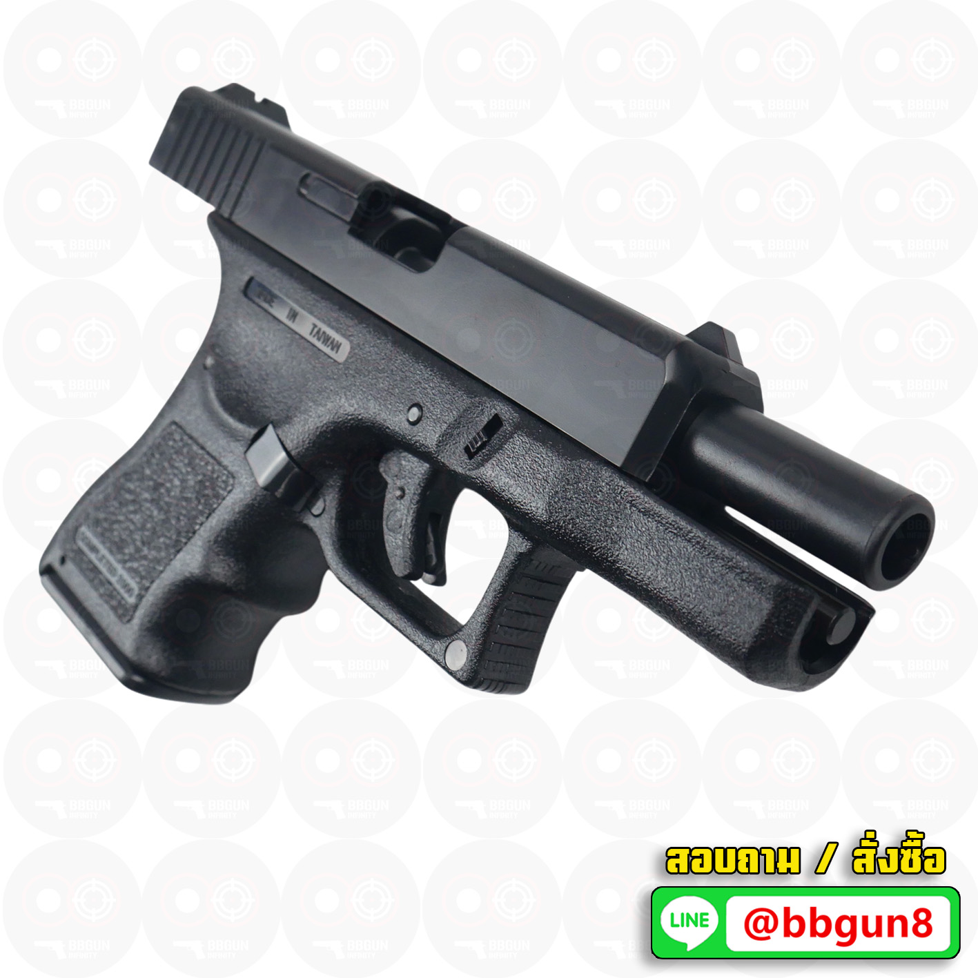 ปืนอัดลมสปริงชักยิงไต้หวัน HFC HA-119 Glock 19 Full marking