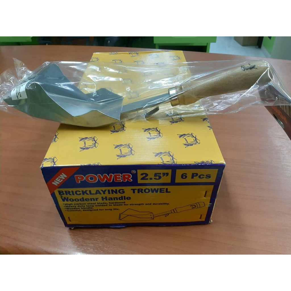 เกรียงก่ออิฐมวลเบา POWER ขนาด 2.1/2" นิ้ว (ราคารวมแวท) ใช้สำหรับงานก่อสร้าง เครื่องมือช่าง {รหัสสินค้า0500313001}