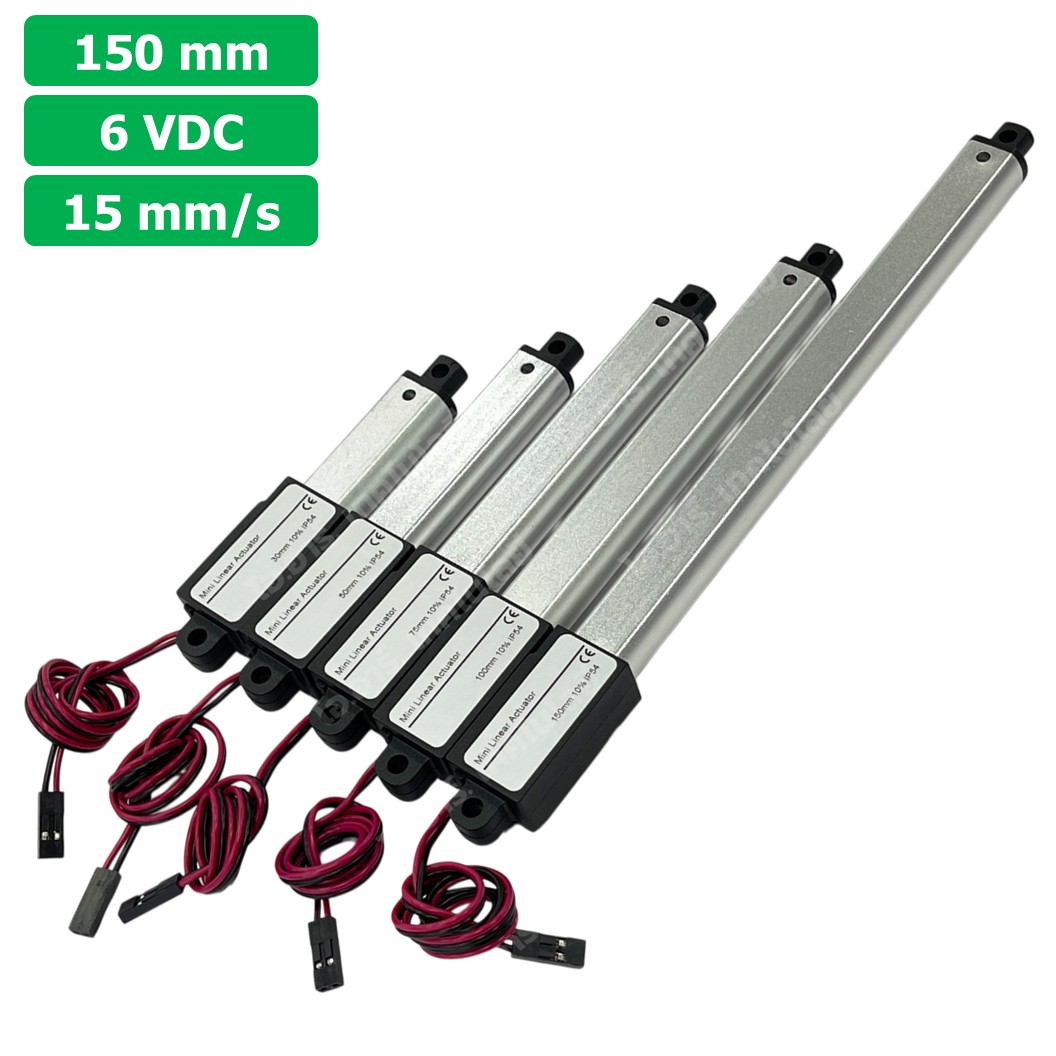 LAT-6-15-150 มอเตอร์ก้านชักเล็ก ระยะชัก 150mm 6VDC 15mm/s 64N DC 6V Mini Electric Linear Actuator พัตเตอร์ไฟฟ้า Putter มอเตอร์แกนชัก ขนาดเล็ก ตัวเล็ก