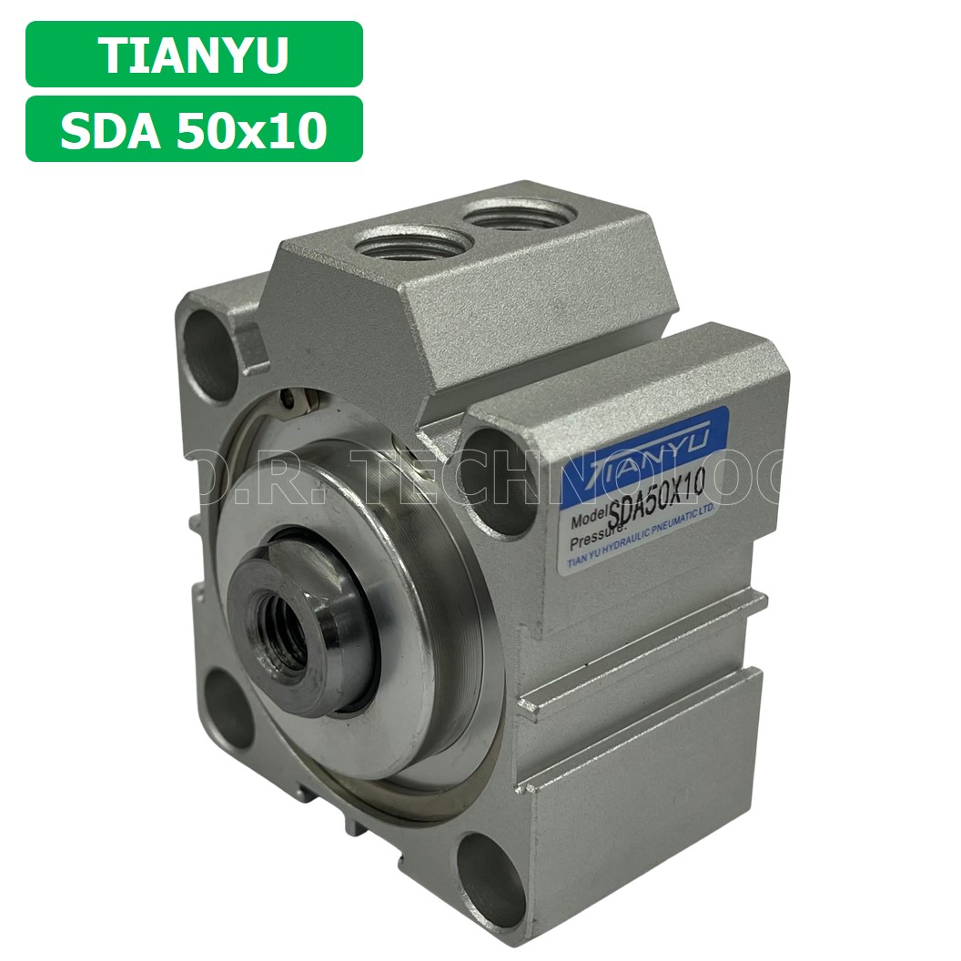 (1ชิ้น) SDA 50x10 กระบอกลมคอมแพค กระบอกลม รุ่นคอมแพค Compact Air Cylinder SDA Series แบบคอมแพค