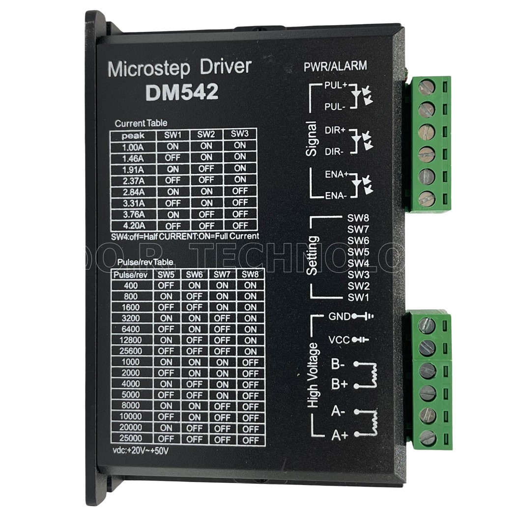 (1ชิ้น) AH012 DM542 โมดูลขับ สเต็ปปิ้งมอเตอร์ Digital Stepper Motor Driver 20-50VDC 4.5A Microstep Driver กล่องดำ ควบคุมสเตปเปอร์มอเตอร์
