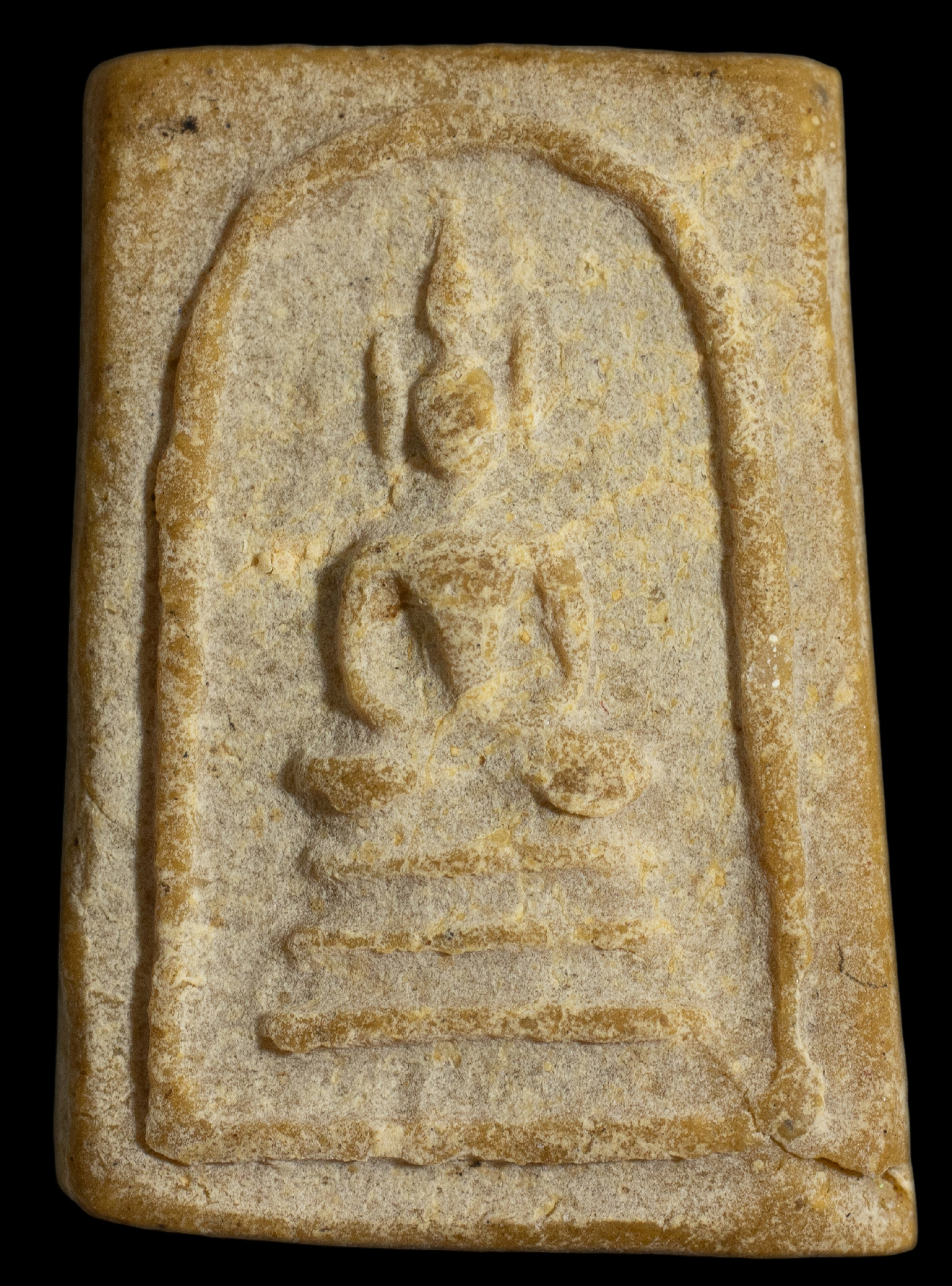 พระสมเด็จหลวงพ่อกวย พิมพ์คะแนนหูบายศรี เนื้อผงน้ำมัน วัดโฆสิตาราม ช่วงปี 2500