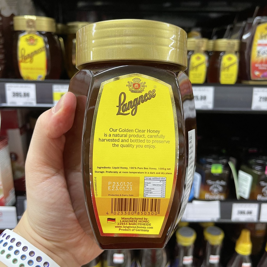แลงนีส น้ำผึ้ง 1000 กรัม Langnese Pure Bee Honey 1000 g.