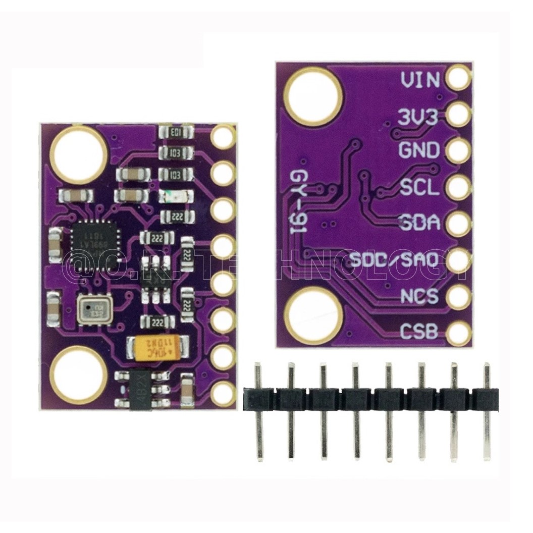 (1ชิ้น) AH258 โมดูล วัดความเร่ง ไจโร GY-91 MPU9250 + BMP280 10DOF Acceleration Gyro 9-Axis Sensor Module