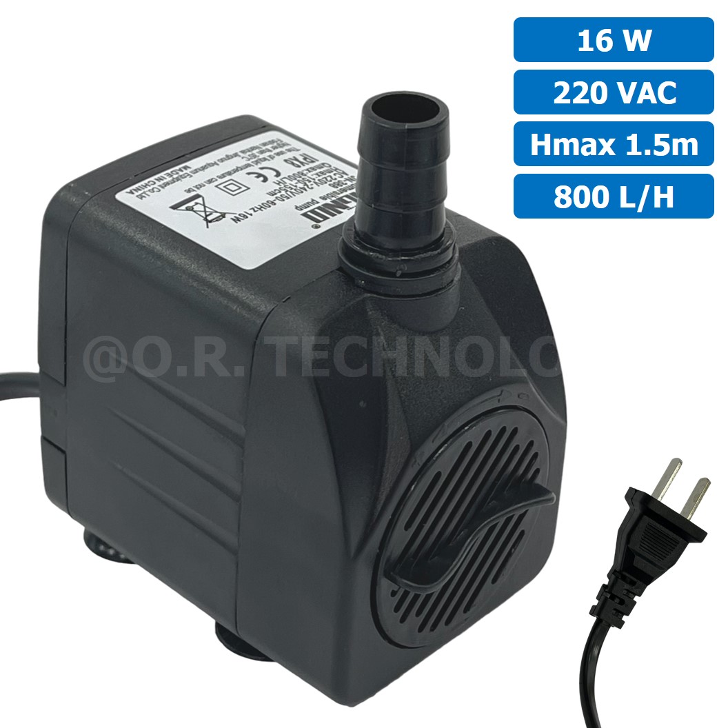 JN-388 ปั๊มน้ำ ปั๊มแช่ ปั๊มพัดลมไอเย็น 220VAC 16W Water pump Submersible Pump JING NUO Hmax 1.5m Qmax 800L/H JINGNUO