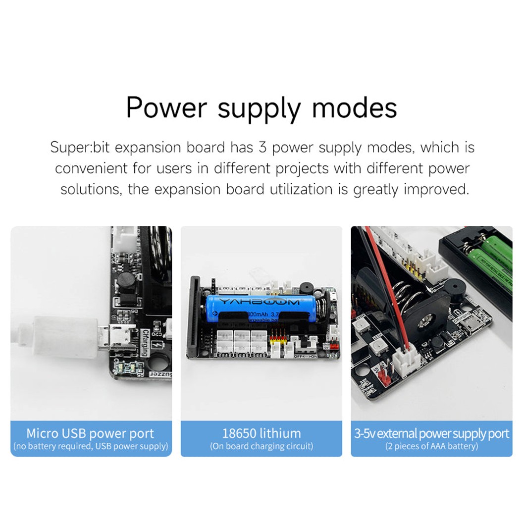 YB-009 (ไม่รวมไมโครบิต) Yahboom บอร์ดขยายขาไมโครบิต Super:bit V2.0 Expansion board for BBC Microbit บอร์ดขยายขา บอร์ดเสริม Superbit V2.0 micro:bit