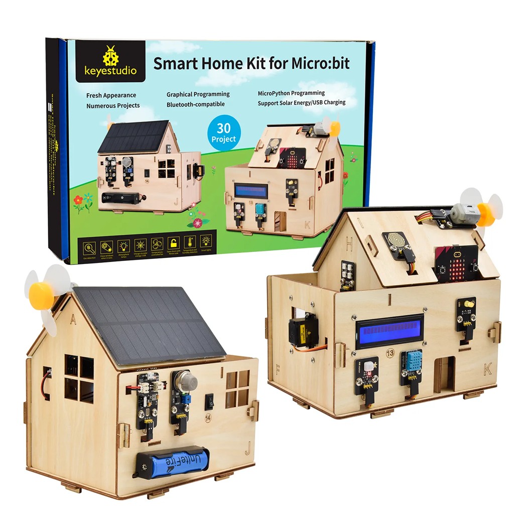 KEYESTUDIO KS4027/KS4028 ชุดสมาร์ทโฮม ไมโครบิต บ้านอัจฉริยะ IoT Smart Home Kit for Microbit (รวมบอร์ด/ไม่รวมบอร์ด) Micro:bit