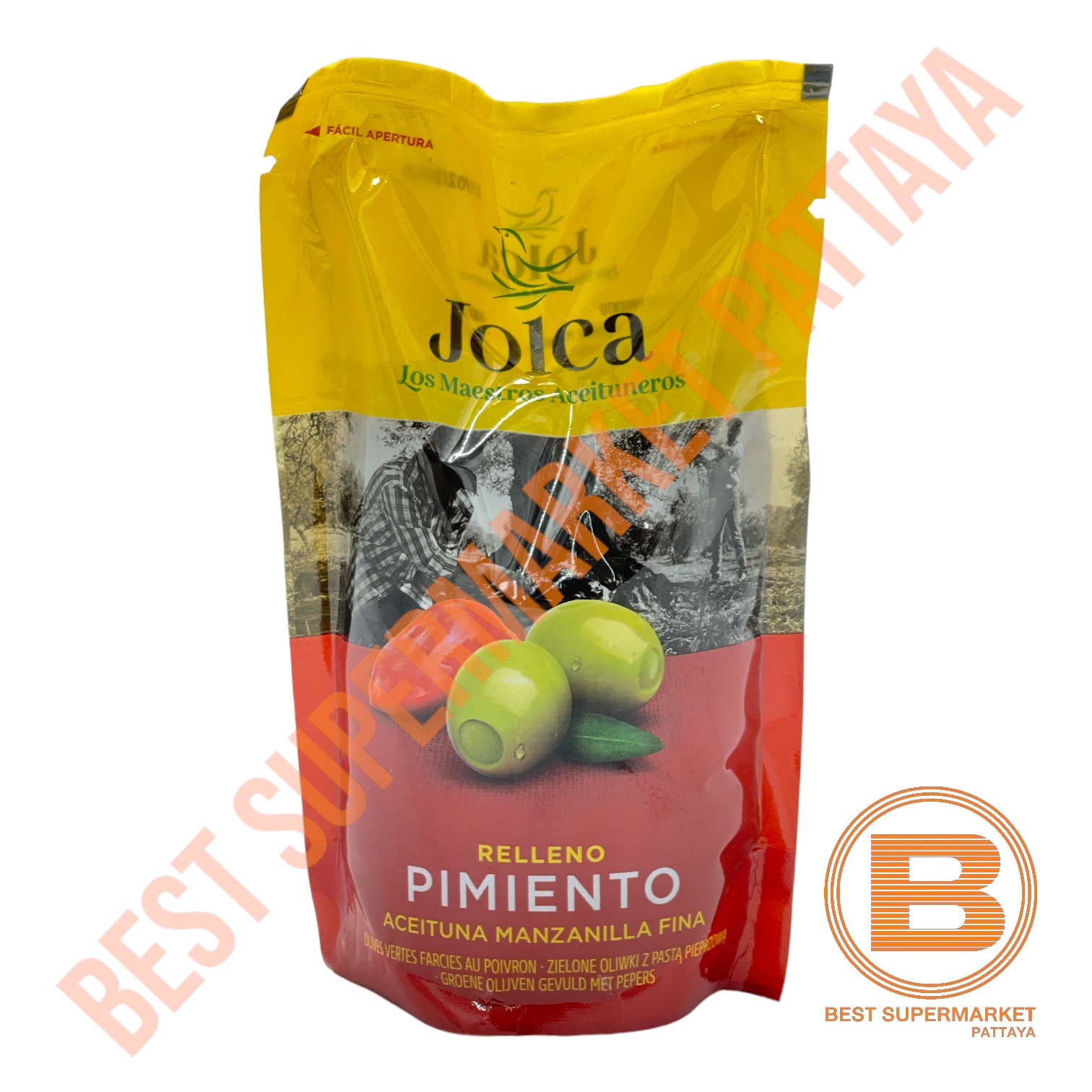 จอลก้า มะกอกเขียวยัดไส้พริกหยวกในน้ำปรุง 190 กรัม Jolca Pimiento 190 g.