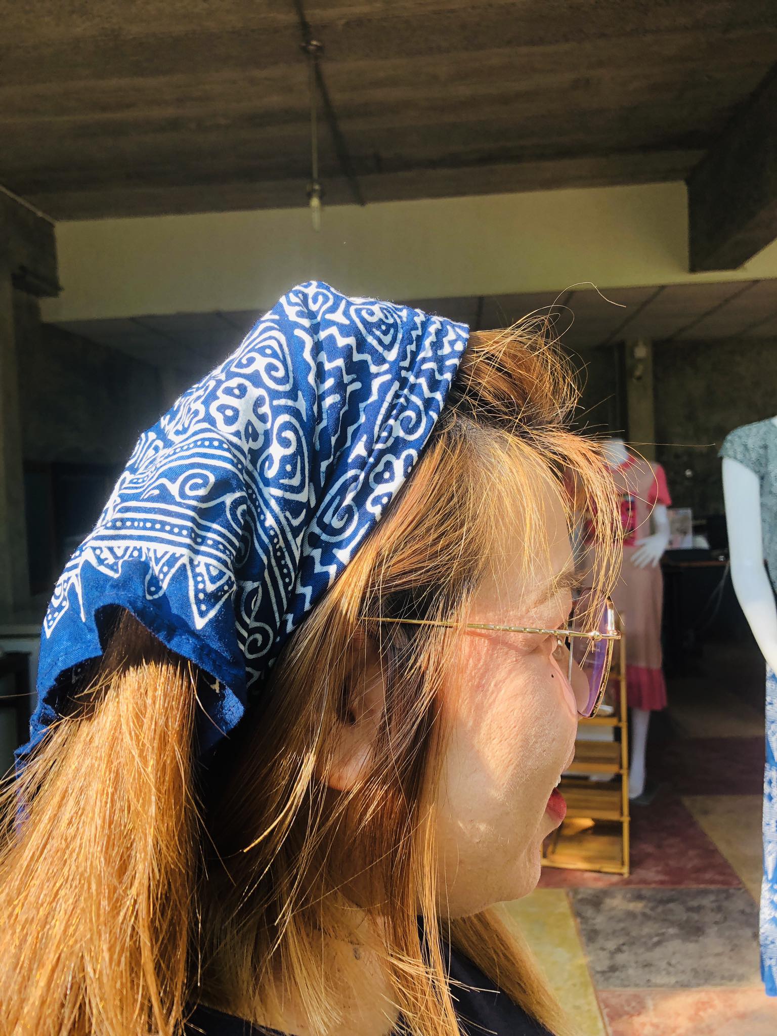 ผ้าคาดผม งานผ้าเขียนเทียน ฟาร์มเห็ดบ้านหัวน้่ำ