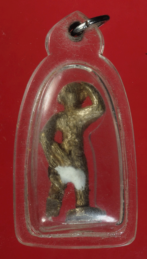 *27776 ลิงหลวงพ่อเปลี้ย วัดชอนสารเดช ลพบุรี เลี่ยมพลาสติกเดิม 12