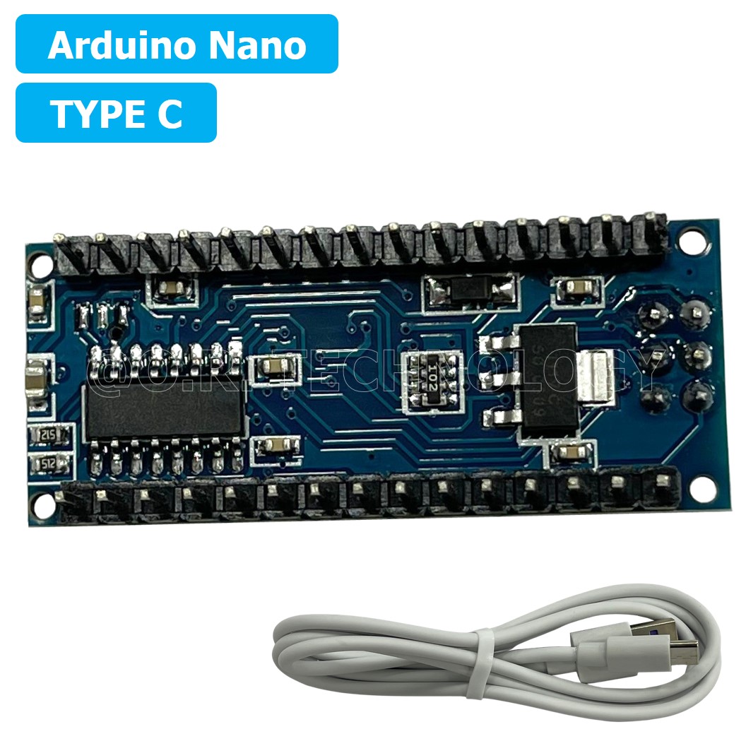 (1ชิ้น) AH034 บอร์ดอาร์ดูโน่ Nano V3.0 Type C CH340 Chip Board Atmega328 พร้อมสาย USB (Arduino Nano V3.0 CH340 Chip Board Atmega328 with cable)