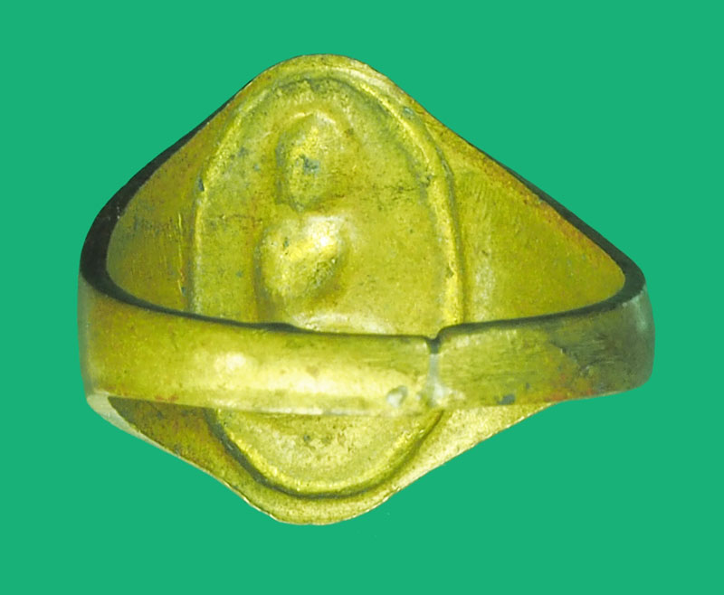 *38445 แหวนนางกวัก หลวงพ่อกวย วัดโฆษิตราราม ชัยนาท เนื้อทองเหลือง 12