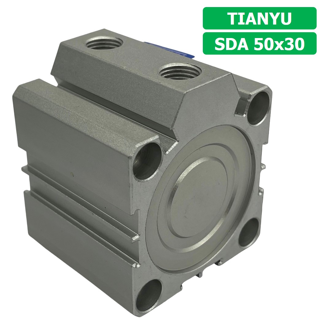 SDA50 กระบอกลมคอมแพค กระบอกลม รุ่นคอมแพค Compact Air Cylinder SDA Series แบบคอมแพค (Bore50 x Stroke10-70) SDA-50