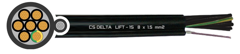 LIFT-1S 300/500V 450/750V Steel support wires,PVC insulated flexible cable สอบถาม