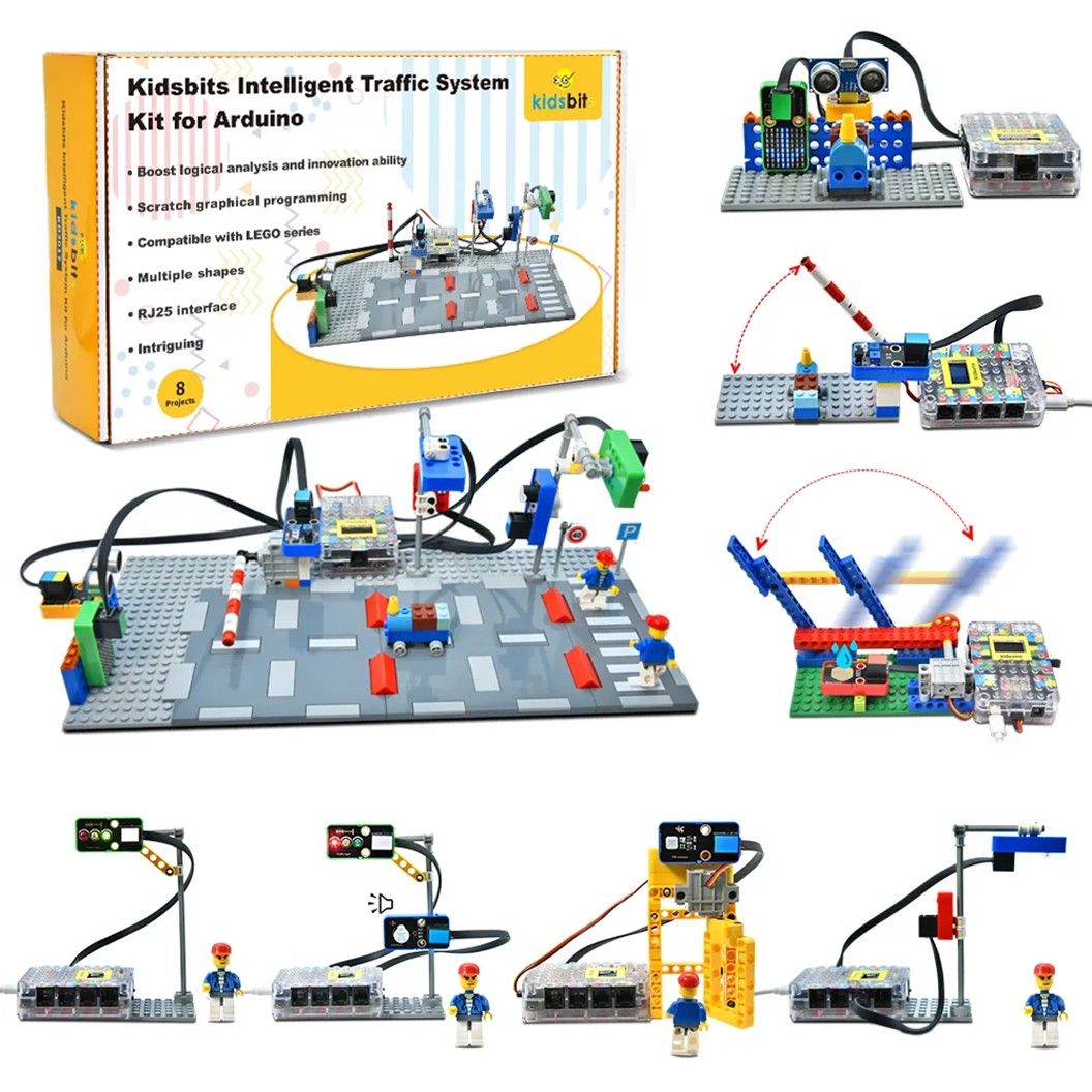 KEYESTUDIO ชุดตัวต่อ Kidsbits Lego kit for Arduino STEM Education DIY Kit Kidsuno KD3017/KD3020/KD3021 Smart Engineering/Smart Farm/Intelligent Traffic System