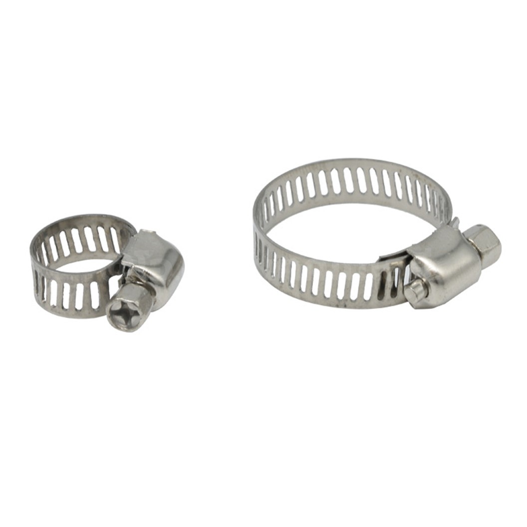 BKC เข็มขัดรัดสาย ตัวล็อคท่อ สแตนเลส แคลมป์รัดสาย กิ๊ปรัดสายยาง Buckle Stainless Steel Pipe Clamp ตัวล็อคสายลม 6-12mm/10-16mm/13-19mm/16-25mm/19-29mm/18-32mm