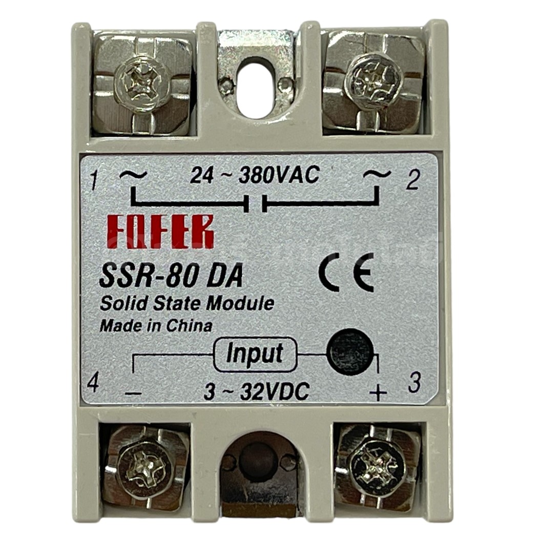 SSR-80DA 80A โซลิดสเตทรีเลย์ Solid State Relay SSR-80 DA (Input 3-32VDC, Output 24-380VAC 80A) รีเลย์แบบไร้หน้าสัมผัส