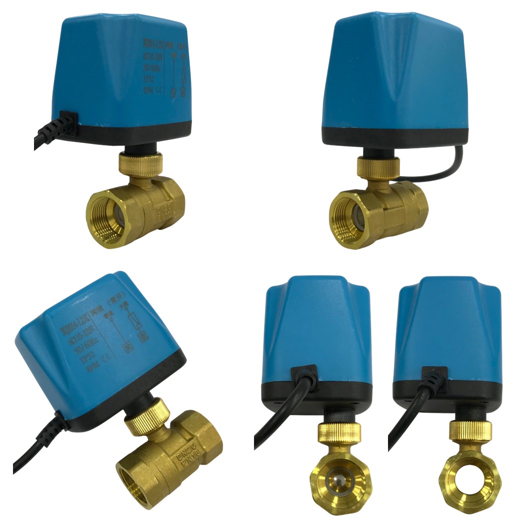 วาล์วไฟฟ้า วาล์วมอเตอร์ไฟฟ้าทองเหลือง Brass Electric Ball Valve Motorized วาล์ทองเหลือง บอลวาล์วไฟฟ้า G1/2"-G2" DN15-DN50 NO/NC 220VAC/9-36VDC 12VDC 24VDC