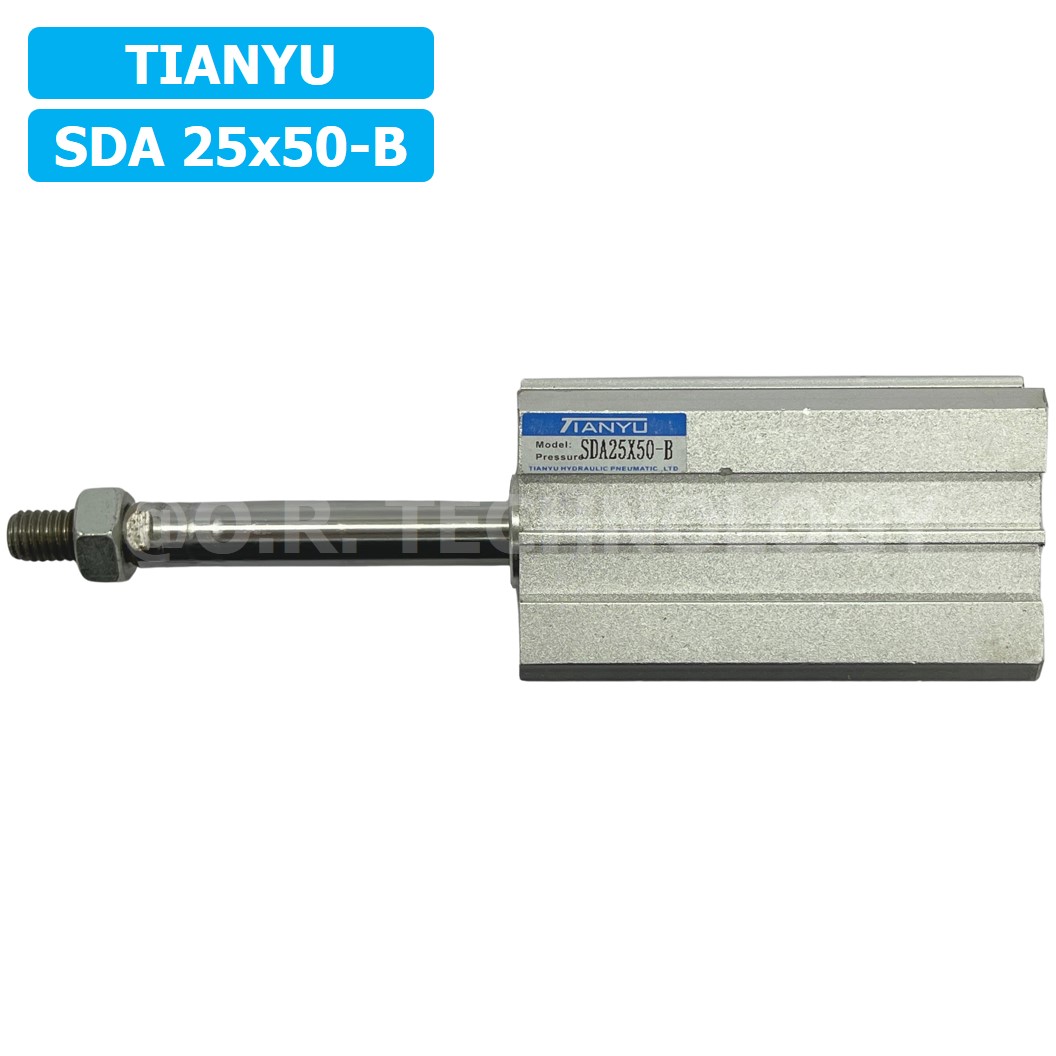(1ชิ้น) SDA 25x50-B กระบอกลมคอมแพค กระบอกลม รุ่นคอมแพค Compact Air Cylinder SDA Series เกลียวตัวผู้ Male Thread
