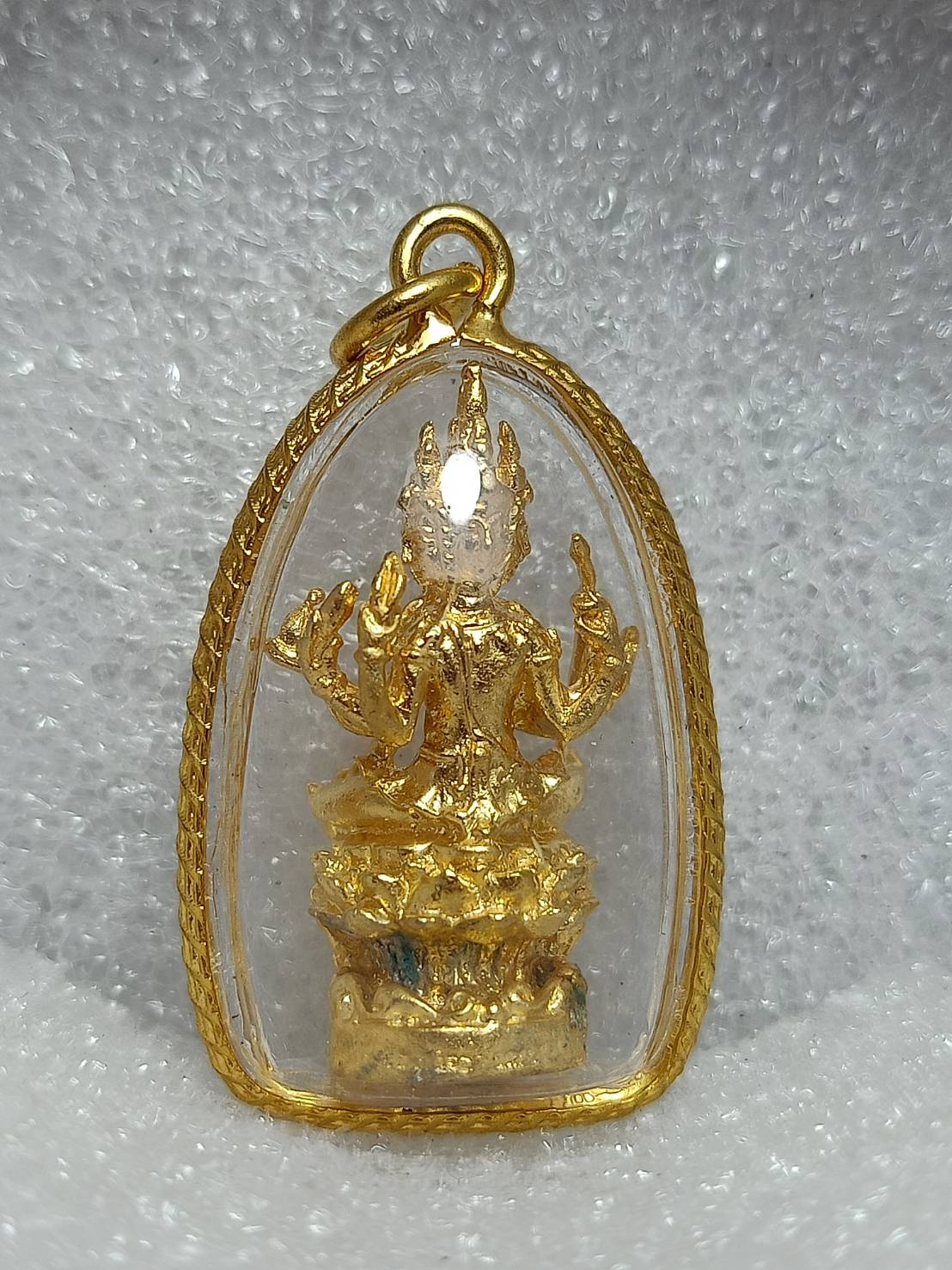 จี้พระพรหมหลวงพ่อพูล กะไหล่ทอง วัดไผ่ล้อม จ.นครปฐม มี 20 องค์ (SKU-10274)