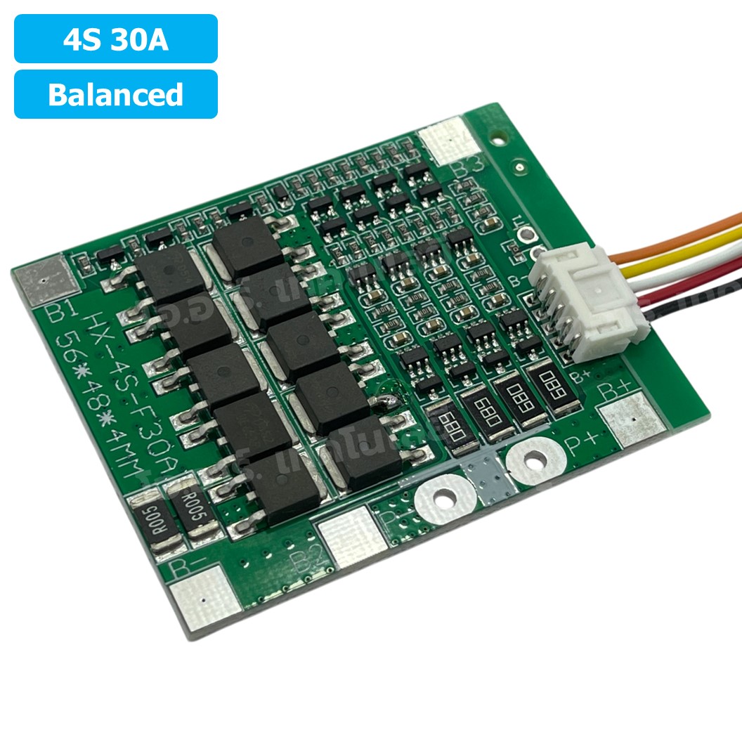 CM644 4S 30A Balanced โมดูลชาร์จแบตเตอรี่ BMS 4-Series 30A 18650 Lithium Battery Protection Module 4S30A Bal แบตลิเธียม โมดูลชาร์จถ่าน 18650