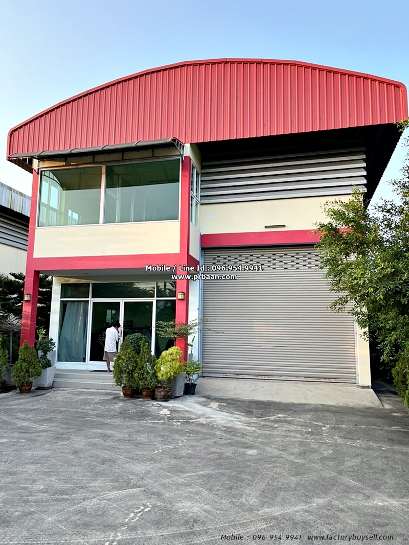 ขายโรงงาน โกดัง พร้อมสำนักงาน คลองมะเดื่อ กระทุ่มแบน 450 ตรม. หรือมี 2 แปลงติดกัน ซื้อ 2 ตึกได้พื้นที่ใช้สอยรวม 900 ตรม.