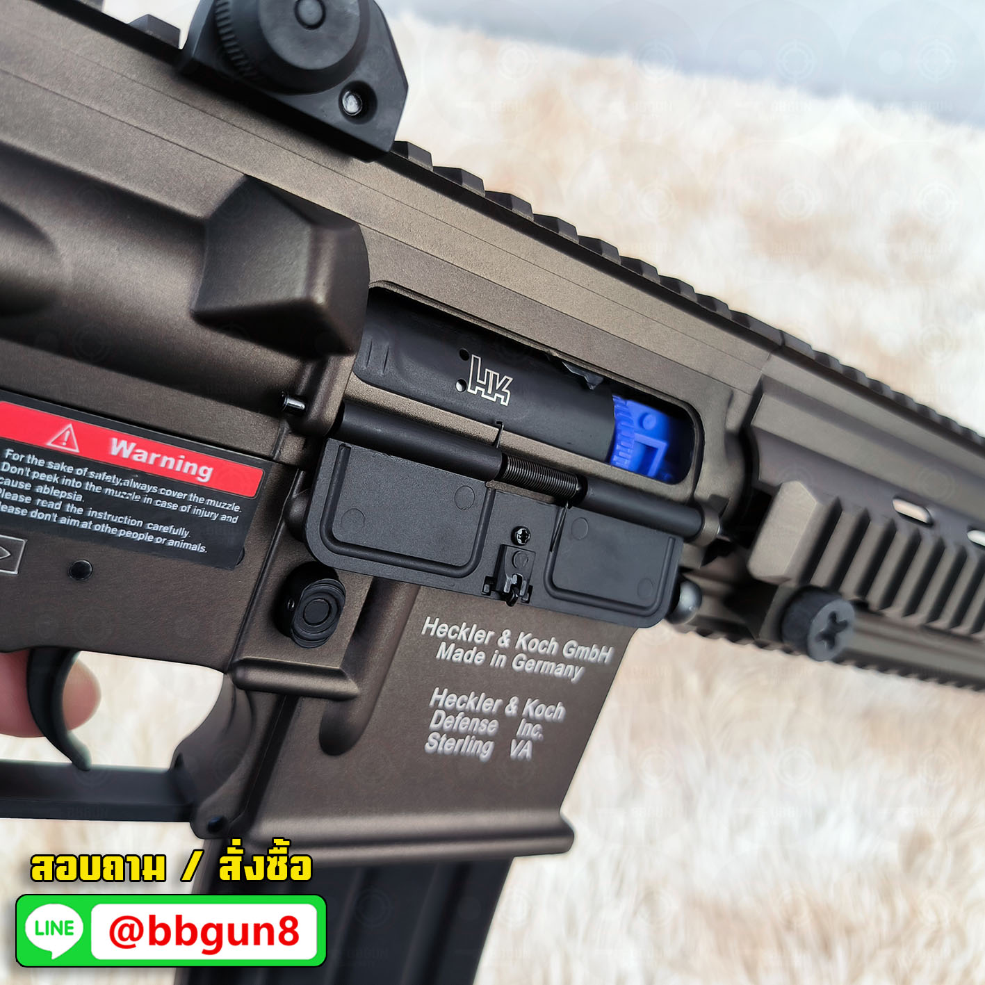 บีบีกันไฟฟ้า E&C 103 S2 HK M27 IAR สีทราย บอดี้โลหะ JR.Custom Gen 2 BB GUN