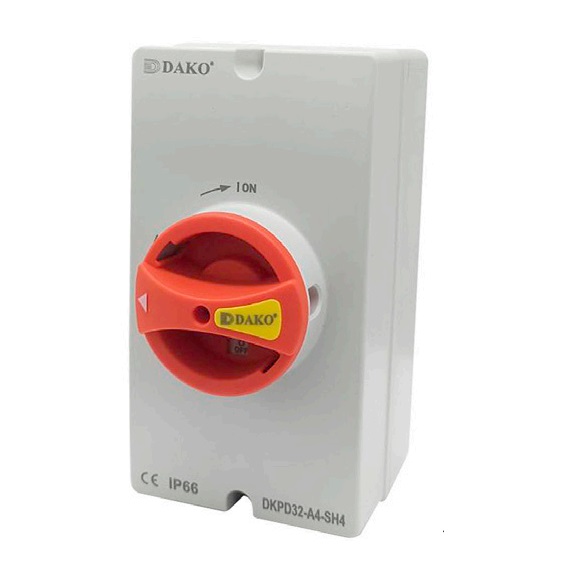 DKPD32-A4-SH4 Wall Mounted ติดลอย 32A 600-1500V DC-SWITCH DISCONNECTORS IP66 "DAKO"