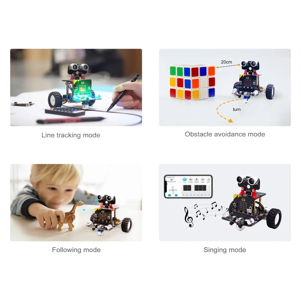 Yahboom ชุดหุ่นยนต์ไมโครบิต Micro:bit Smart Robot Car Bitbot for Microbit V2/V1.5 (รวมบอร์ด/ไม่รวมบอร์ด)