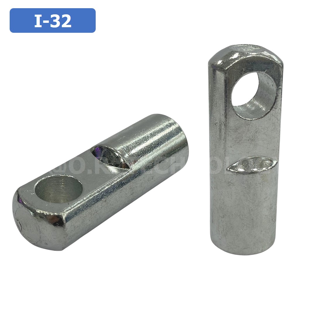 (1ชิ้น) I-32 ตัวยึดแกนกระบอกลม แบบตรง I Joint Air Cylinder สำหรับกระบอกลม SC 32 ขายึดกระบอกลม ตรง ตัวต่อปลายแกนกระบอกลม เกลียวใน M10*1.25