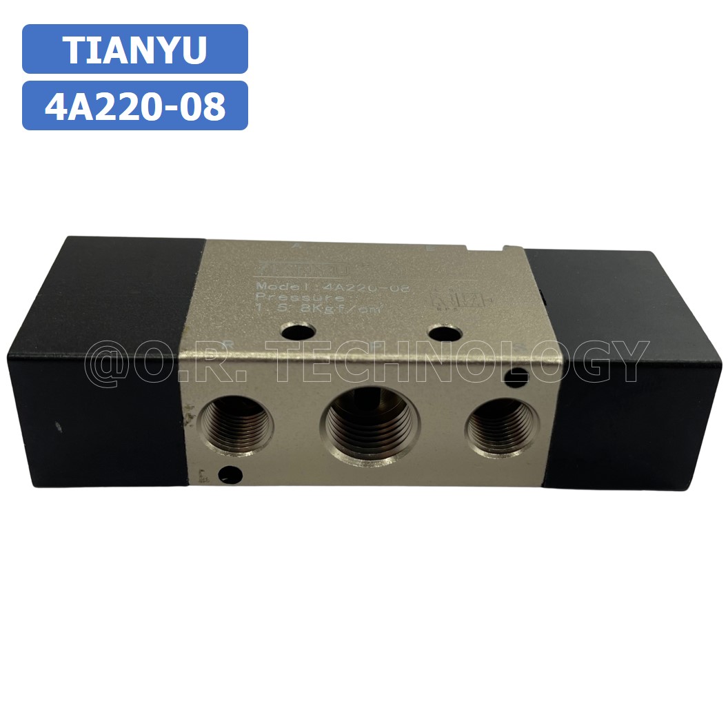 (1ชิ้น) 4A220-08 วาล์วควบคุมด้วยลม 2 ข้าง 5/2 Single Air Control Valve Pneumatic TIANYU