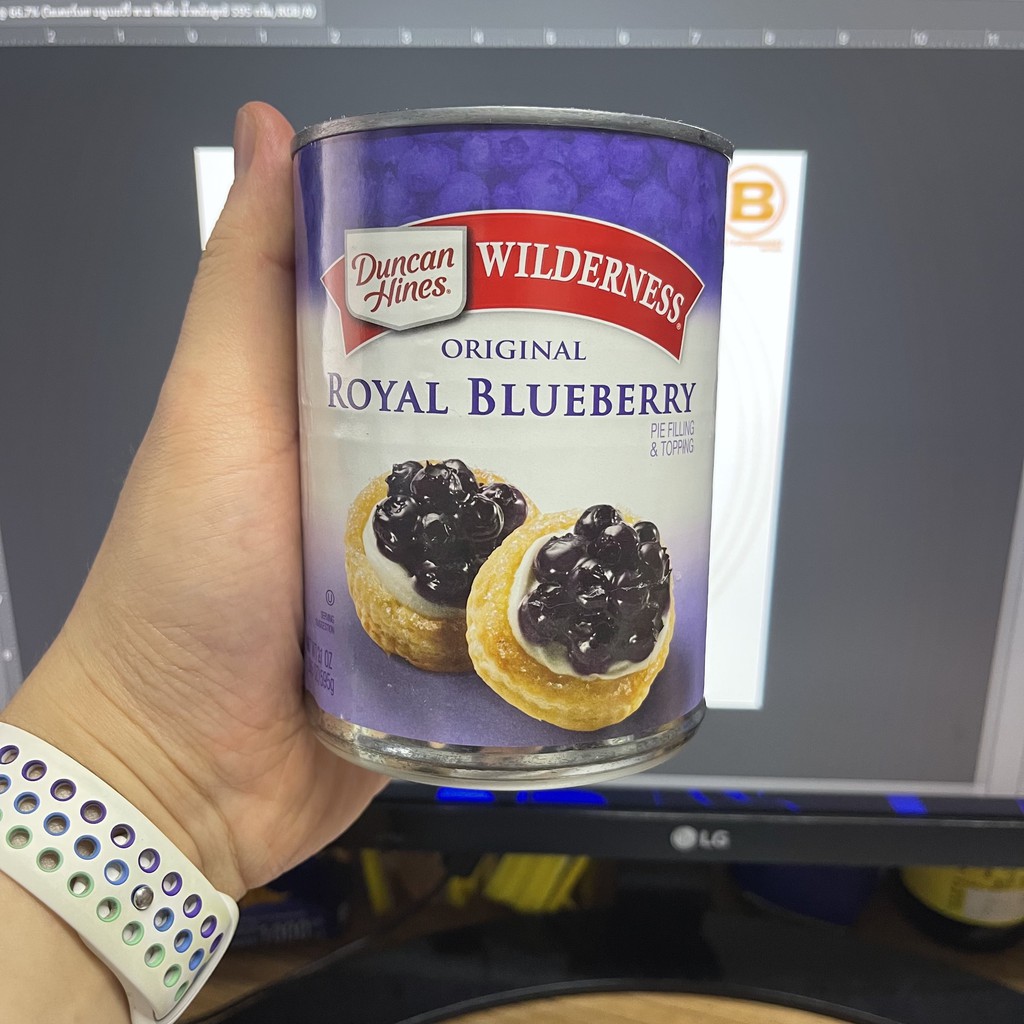 วิลเดอร์เนส บลูเบอร์รี่ พาย ฟิลลิ่ง น้ำหนักสุทธิ 595 กรัม Wilderness Original Royal Blueberry Pie Filling & Topping 595