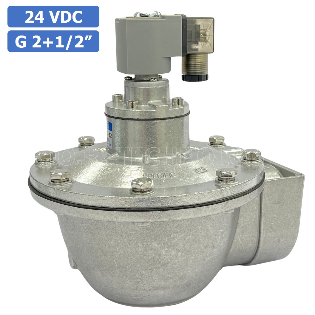 (1ชิ้น) DMF-Z-62 24VDC วาล์วพัลส์ดักฝุ่น อลูมิเนียม 2 Way Right Angle Solenoid Pulse Valve Aluminum Alloy Dust Collector