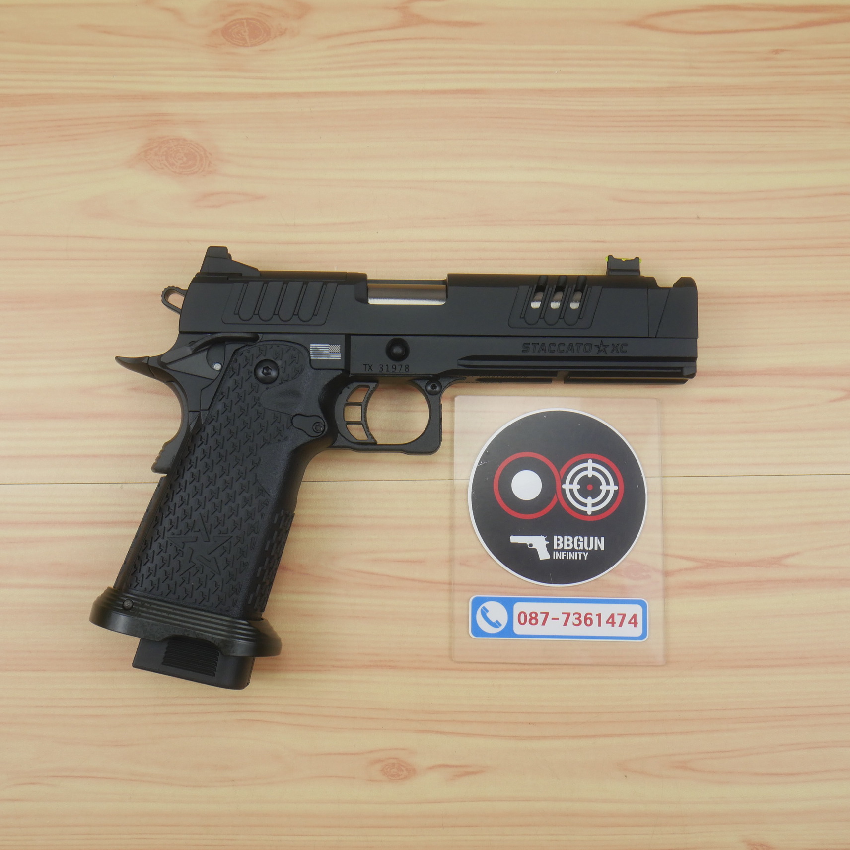 บีบีกันอัดแก๊ส ARMY R618 EMG Staccato XC 2011 VIP Grip BB GUN