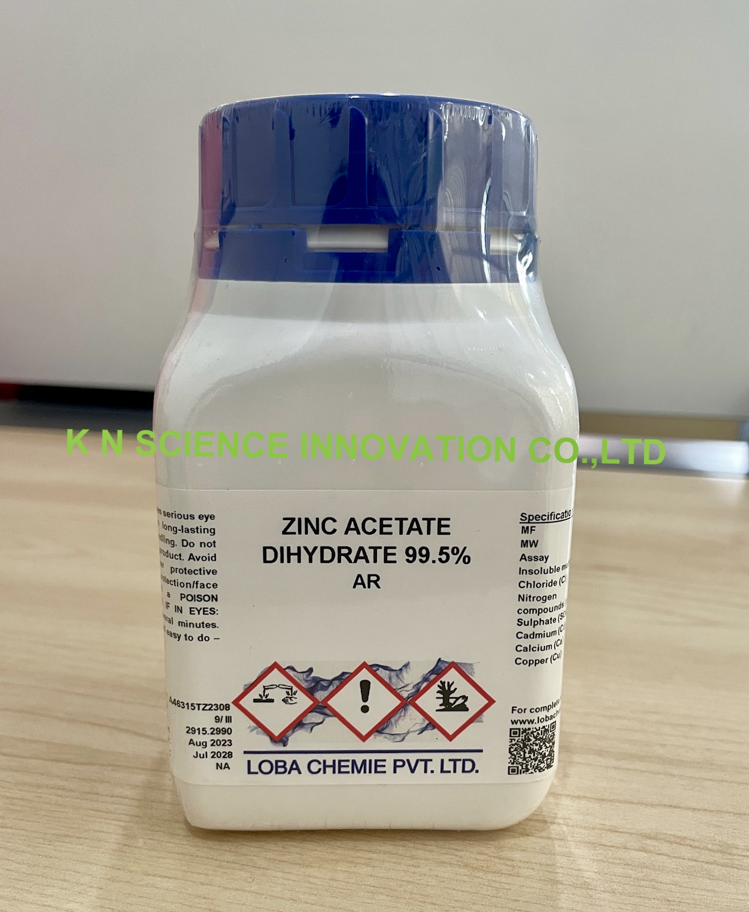 Zinc acetate-2-hydrate, AR 5970-45-6 500 g ,Loba 0654100500