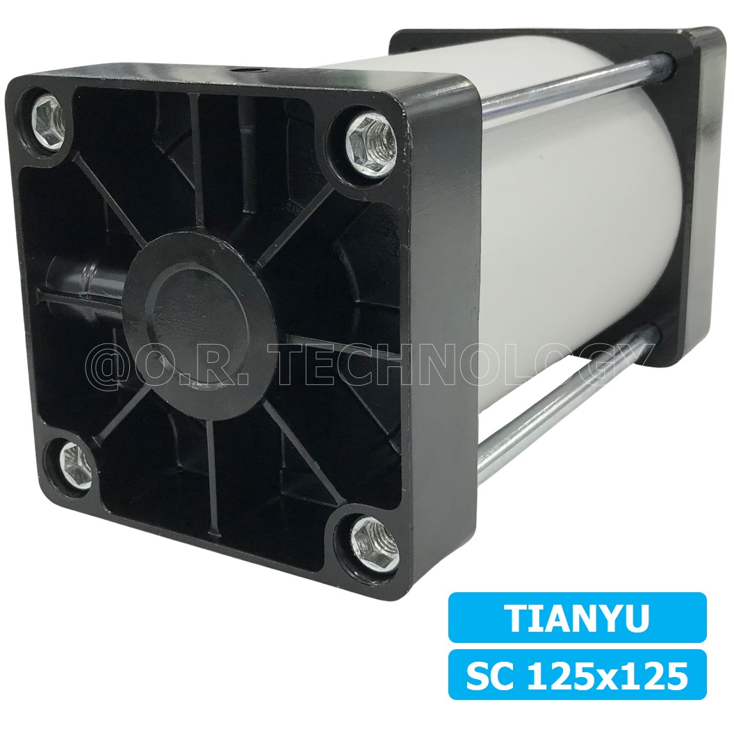 (1ชิ้น) SC 125x125 กระบอกลม รุ่นมาตรฐาน กระบอกลม 4 เสา Standard Cylinder Air Pneumatic แบบสี่เสา
