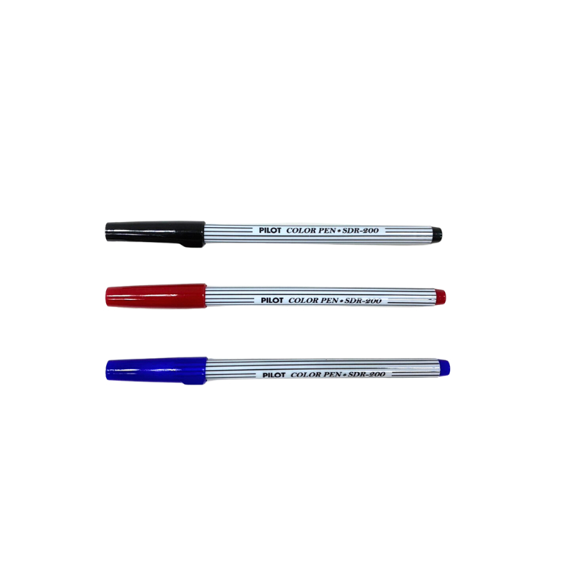 ปากกาเมจิก PILOT ไพล็อต SDR-200 1 หัว (ราคารวมแวท)หลากสี (แพ็คละ 12 ด้าม)