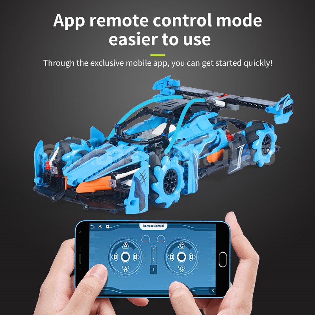 KEEYEE WORLD K96102 ตัวต่อเสริมทักษะ BLUE RACING CAR ของเล่นเสริมทักษะ ตัวต่อ Building Block STEAM Education Programmable Robot