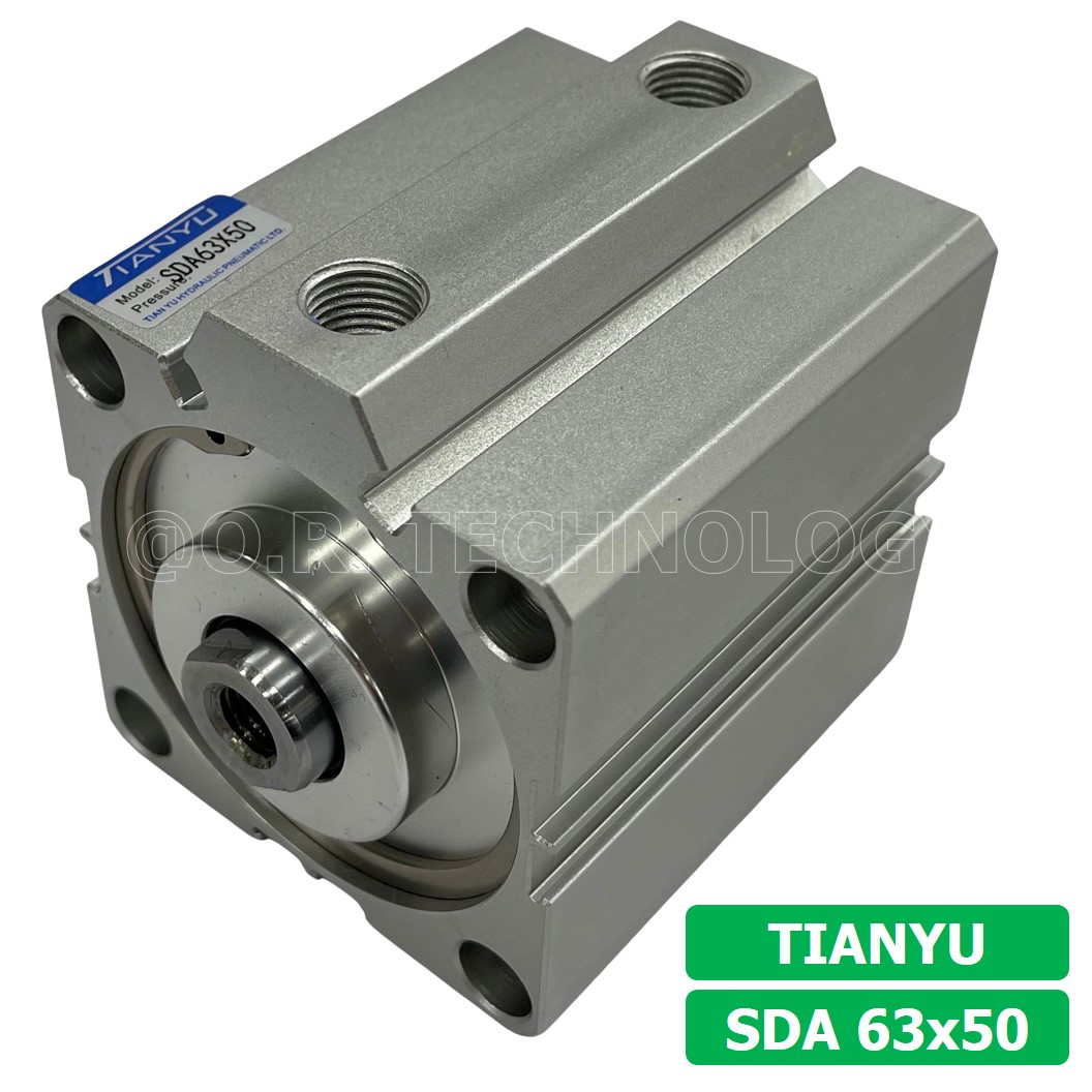 SDA63 SDA80 กระบอกลมคอมแพค กระบอกลม รุ่นคอมแพค Compact Air Cylinder SDA Series แบบคอมแพค (Bore63-80 x Stroke10-70) SDA-63 SDA-80