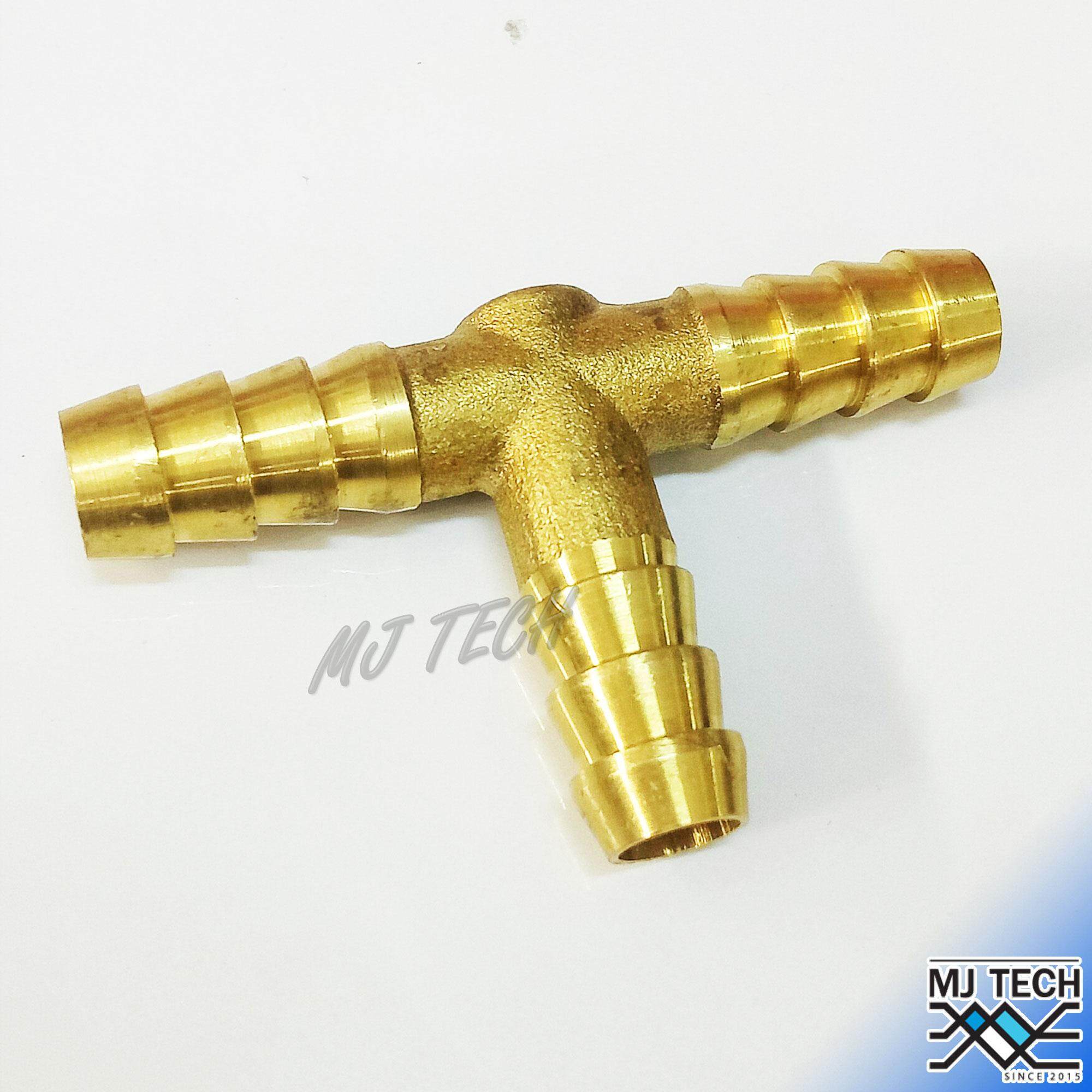 MJ-Tech ข้อต่อ สามทางทองเหลือง สำหรับสายยางน้ำแก๊ส ขนาดมาตรฐาน