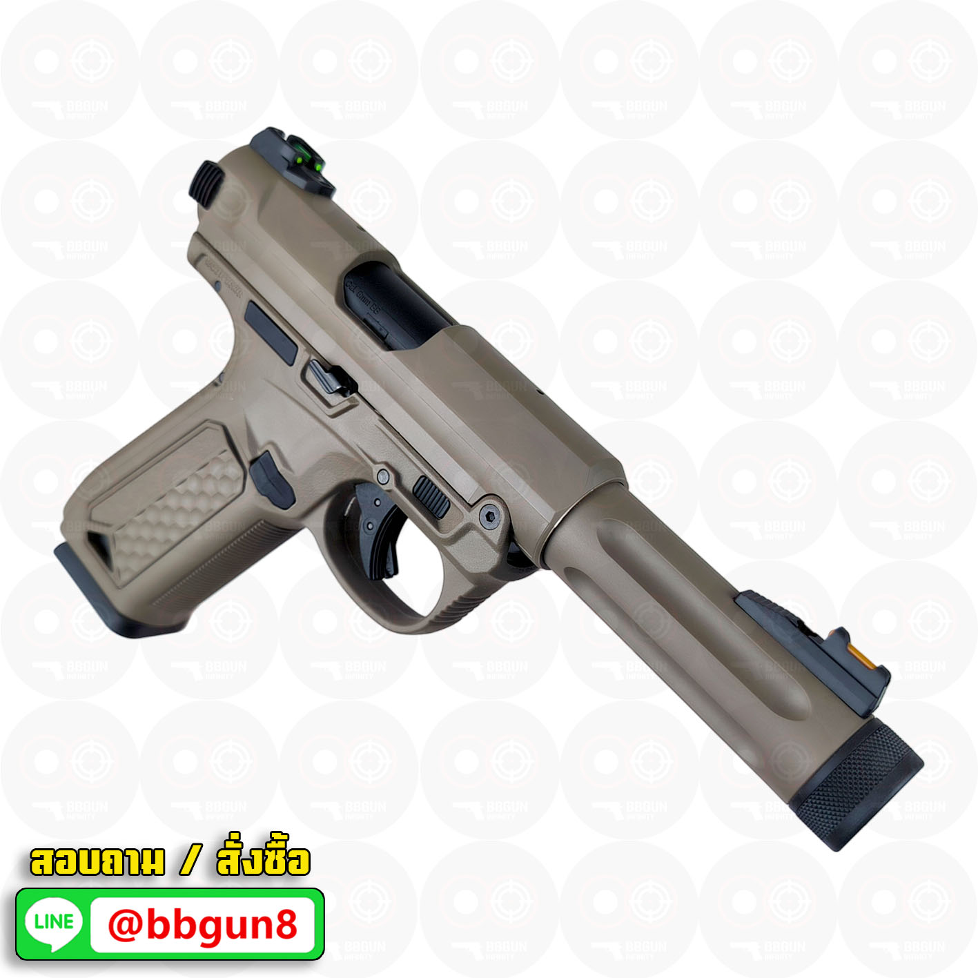 บีบีกันอัดแก๊ส Action Army AAP-01 Assassin GBB FDE สีทราย BB GUN