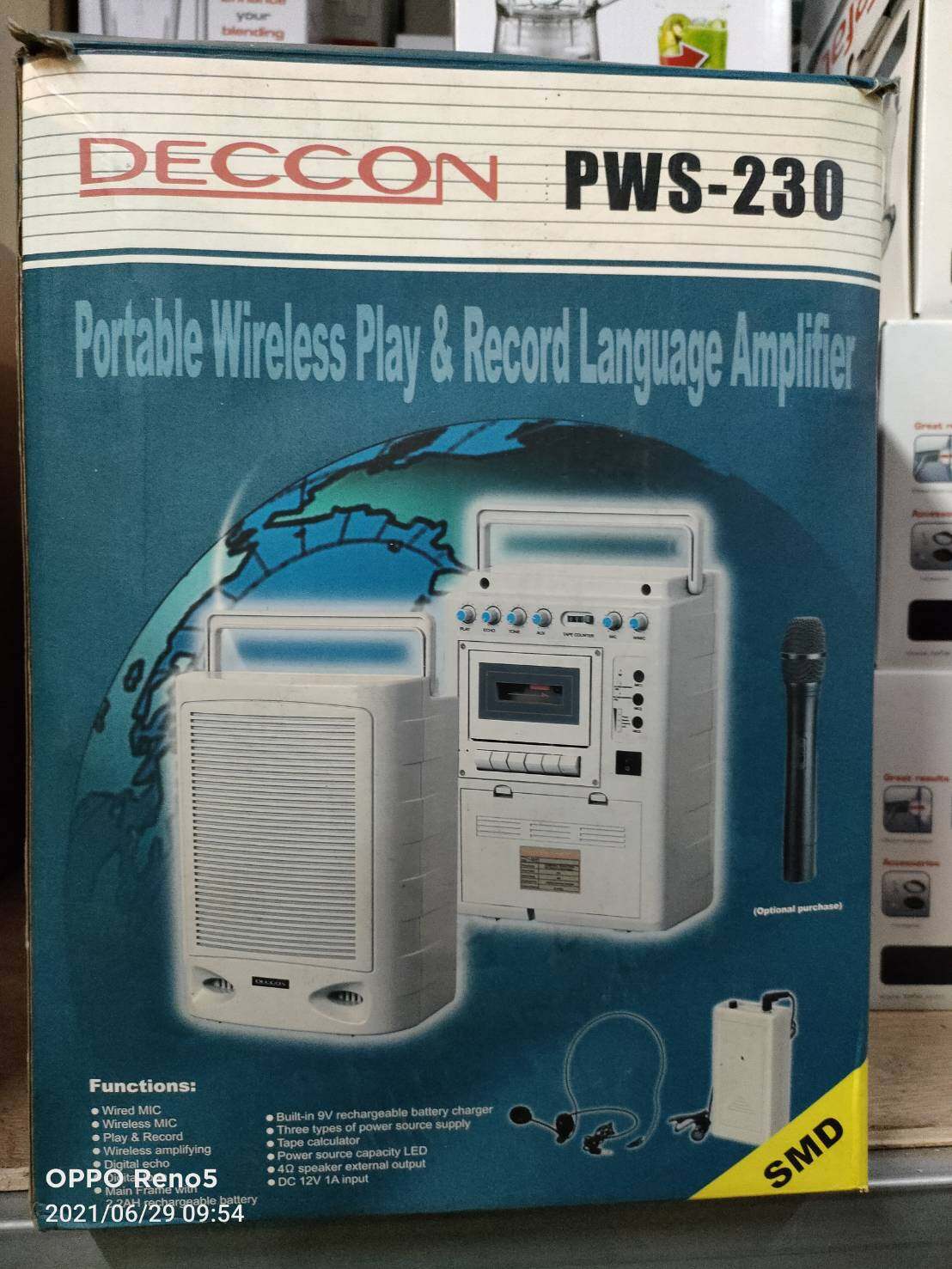 DECCON PWS-230 SMD ไมค์แบบถือ 1ตัว มีtape ในตัว
