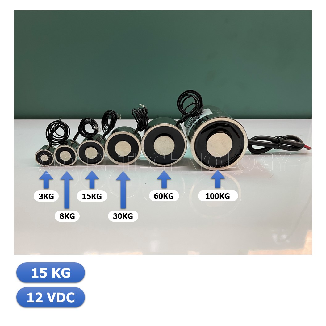 (1ชิ้น) NC467 แม่เหล็กไฟฟ้า โซลินอยด์ดูดโลหะ อิเล็กโตแมกเนท แม่เหล็กดูดไฟฟ้า P30/25 DC12V Solenoid Electric Sucker Electromagnet 15KG