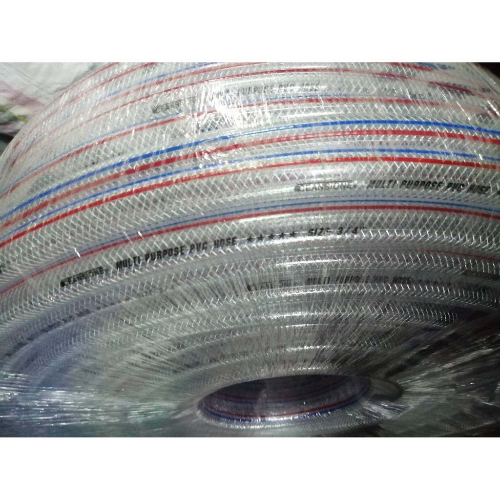 สายยางใสเสริมใยเชือกถัก สายแก๊สLPG ต่อกับถังปิคนิก หนาอย่างดี ทนแรงดัน