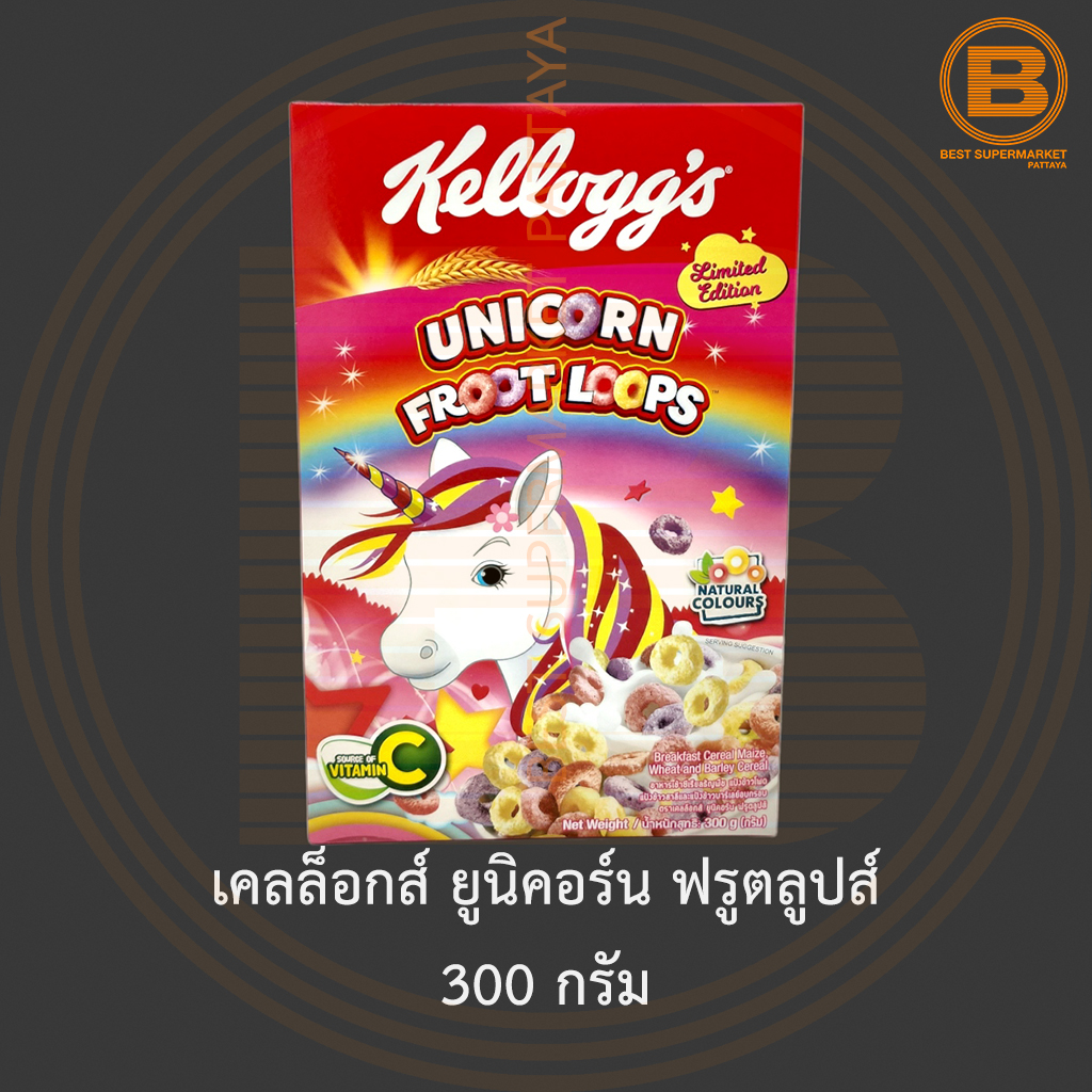 เคลล็อกส์ ยูนิคอร์น ฟรูตลูปส์ 300 กรัม Kellogg's Unicorn Froot Loops 300 g.