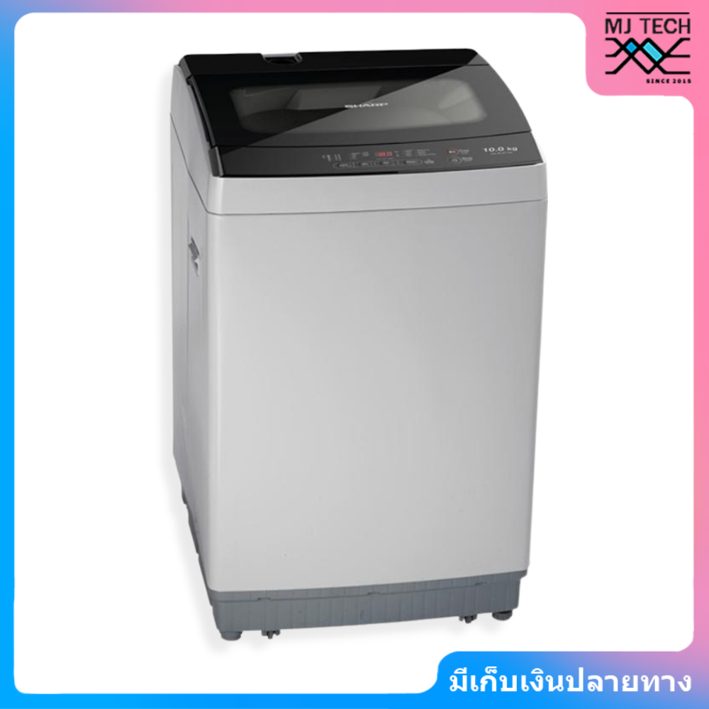 SHARP เครื่องซักผ้าฝาบน ES-W10T-GY 10 กก.