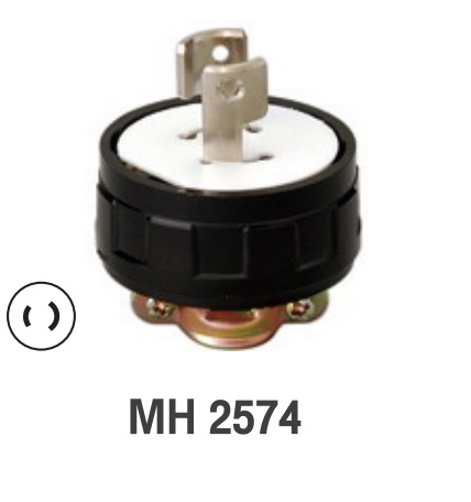 MH2574 MEIKOSHA ปลั๊ก 2P 250V 20A